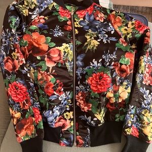 United Colors Of Benetton Multicolor Floral Bomber Jacket